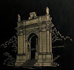 Historic painting depicting Porta Monte entrance in Vicenza, Italy