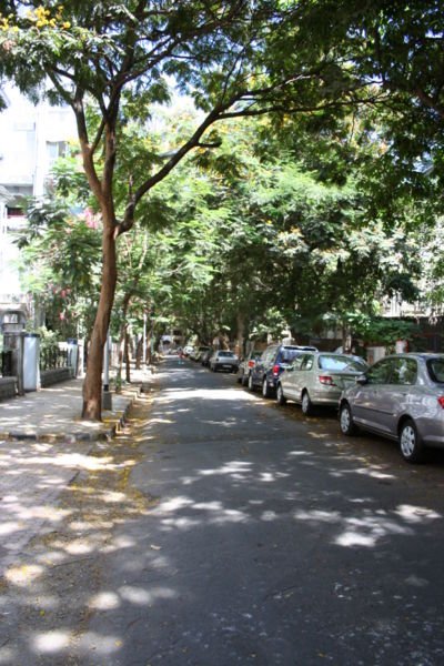 Laburnum Road, an affluent neighborhood in South Bombay with historic Mani Bhavan, Mahatma Gandhi's Mumbai residence