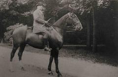 Alvear riding a horse in Bois de Boulogne around 1890