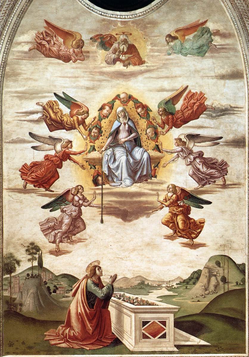 Assumption of the Virgin with the Gift of the Girdle painting by Sebastiano Mainardi