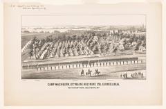 Camp Washburn 10th Maine Regiment led by Col. George L. Beal at Patterson Park in Baltimore, Maryland