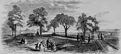 Historical illustration of Patterson Park from Frank Leslie's Illustrated Newspaper