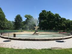 Outdoor fountain in Patterson Park Baltimore near E. Lombard Street and S. Patterson Park Avenue