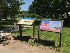 Sign for the Star-Spangled Banner National Historic Trail at Patterson Park in Baltimore, Maryland