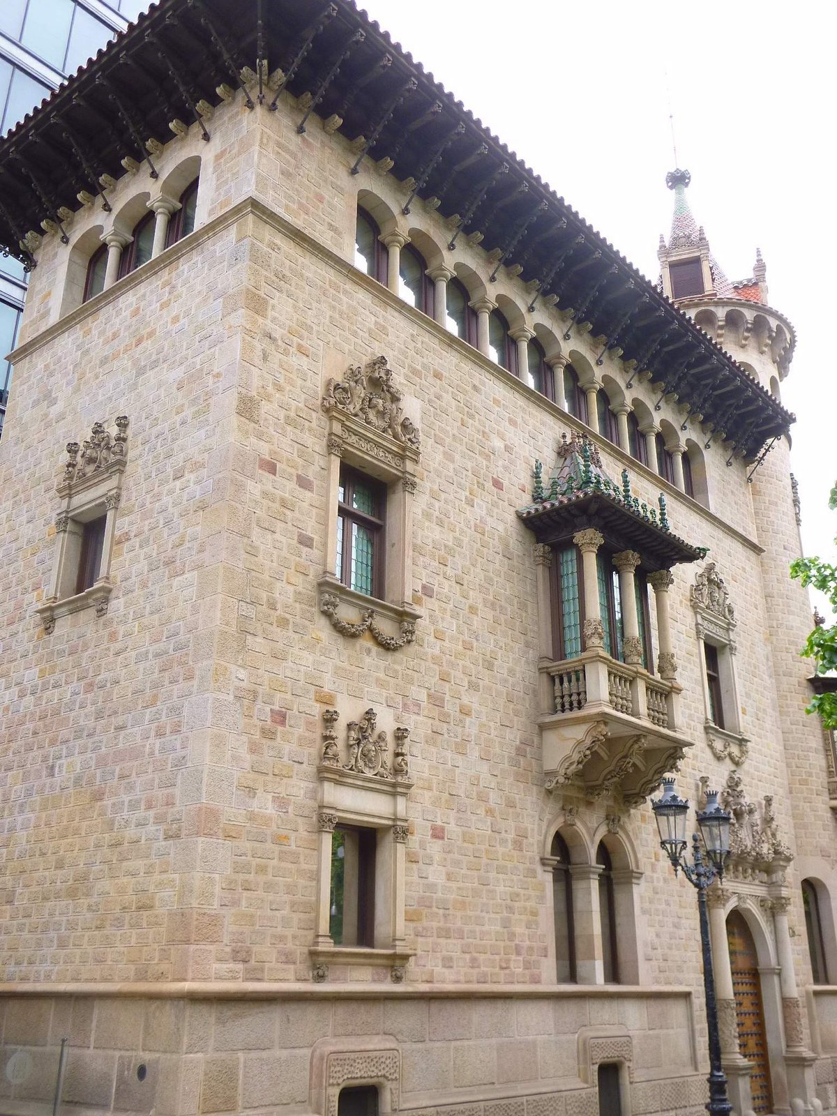Facade of Casa Serra building on Diputació Street in Barcelona