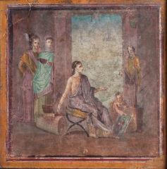Ancient Roman Pompeii Painter Artwork Depicting Mythological Scene