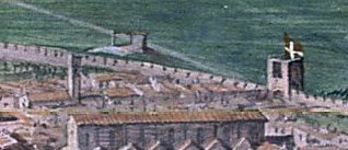 The siege of Florence by Jan Van der Straet, depicting Sant'Ambrogio, Borgo la Croce and Porta alla Croce