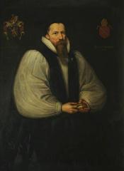 Portrait of John King, Bishop of London, circa early 17th century, attributed to Daniel Mytens