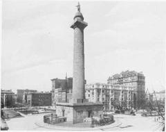 1929 view of Washington Monument and Mount Vernon Square in Baltimore