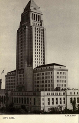 1941 map of Los Angeles from FWP American Guide Series showing city and environs