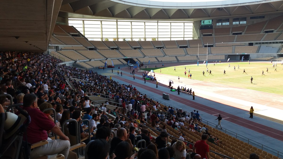 Rugby match between Ciencias Fundación Cajasol and Silverstorm El Salvador at Estadio Olímpico de la Cartuja in Sevilla