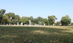 Football ground at Islamia College with a clear sky