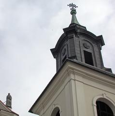 San Giacomo Church bell tower in Nowe Miasto, Warsaw