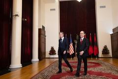 Secretary Antony J. Blinken meeting Albanian President Bajram Begaj in Tirana February 2024
