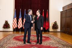 Secretary Antony J. Blinken meeting Albanian President Bajram Begaj in Tirana