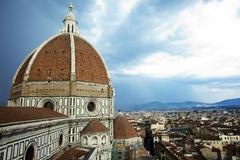 Cathedral of Santa Maria del Fiore in Florence Italy with clear blue sky