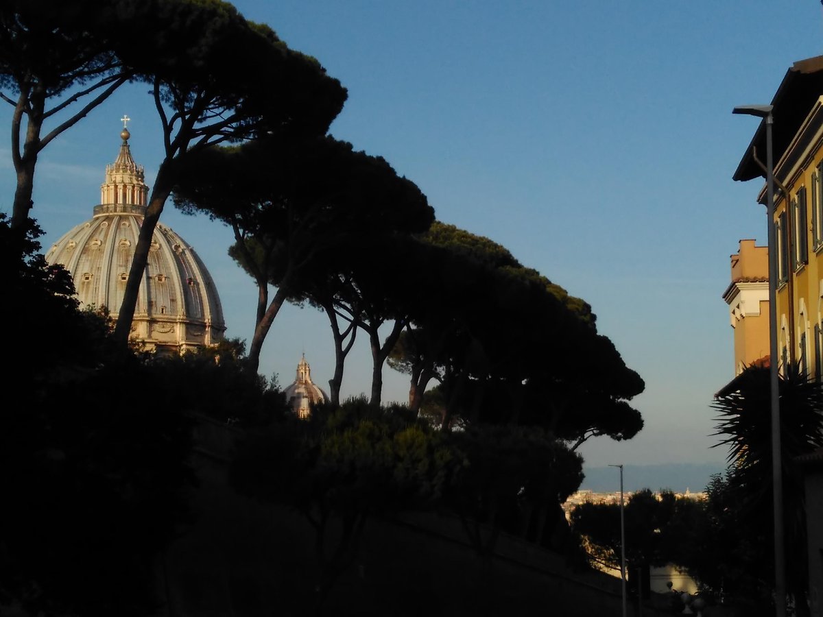 View of St. Peter's Basilica in Vatican City with clear sky