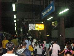 MRT-3 Taft Avenue station platform with signage and passengers