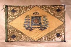 Flag of the 25th Battalion of the National Guard of the Province of São Paulo with historical emblem