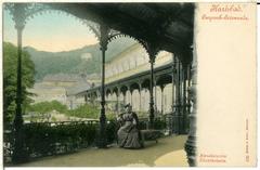 Karlsbad Kurpark Kolonade historic photograph 1898