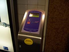 Validation machine Validateur Tisséo SNCF on Toulouse line D at Matabiau Gare SNCF station