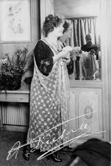Portrait of Amélie Diéterle French actress in her dressing room at Théâtre des Variétés Paris around 1920