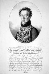 Portrait lithograph of Ferdinand Graf von Palffy-Erdöd, Austrian mining expert and theater director, circa 1820
