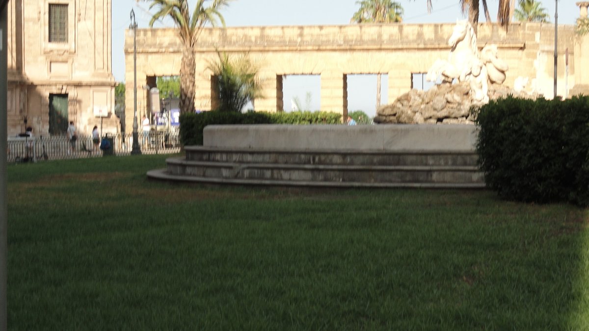 Fontana del Cavallo Marino seahorse fountain in Anzio, Italy