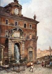 Fontana di Ponte Sisto fountain in Rome by Via Giulia