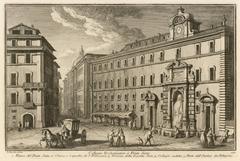 The Fontana dei Cento Preti at its original location in an 18th-century engraving by G.Vasi