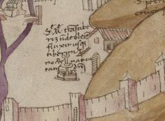 Historic map of Rome by Pietro del Massaio from 1471