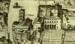 Santa Maria in Trastevere church painting by Antonio Tempesta 1593