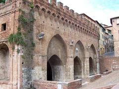 Historical Fonte Branda fountain in Siena Italy