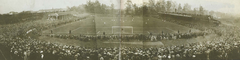 Historic football match between RC Strasbourg and FC Mulhouse at Stade de la Meinau in 1934