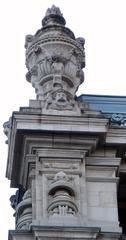 Diputacion Foral de Vizcaya building in Bilbao, modern architectural design with blue sky