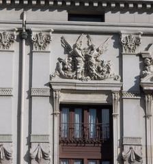 Teatro Arriaga architectural reliefs in Bilbao