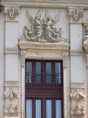 Facade of Teatro Arriaga in Bilbao with classical architecture