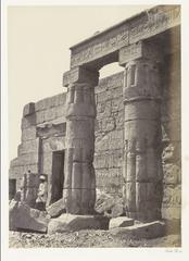 Portico of the temple of Coorneh in Thebes ancient ruins photograph by Francis Frith 1856-1859 albumen print