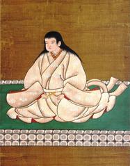 Portrait of Toyotomi Tsurumatsu wearing traditional samurai armor and helmet