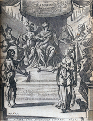 Frontispiece of La Mariane, 1636 French play by Tristan l'Hermite