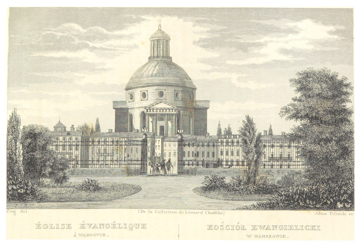 Historic Evangelical Church in Warsaw from 1839