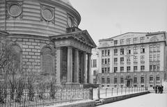 Saint Trinity Church and Mikołaj Rej Gymnasium 1931 Warsaw