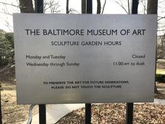 Plaque by entrance of Ryda and Robert H. Levi Sculpture Garden at Baltimore Museum of Art