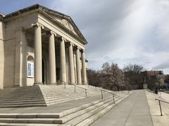 Baltimore Museum of Art building with classical architecture under blue sky