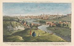 Detailed aerial view of Dublin city from Magazine Hill showcasing Phoenix Park