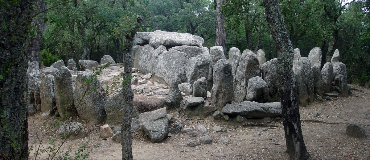 Dolmen of Cova d'en Daina in Girona Catalonia Spain