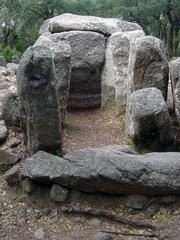 Dolmen of Cova d'en Daina ancient megalithic tomb in Girona Catalonia Spain