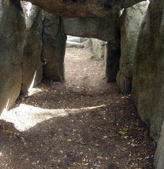 Dolmen of Cova d'en Daina ancient stone structure in Girona Catalonia Spain