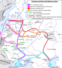 Trade routes of Eastern Europe in the 10th century