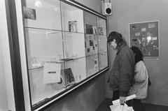 Empty display cases at the Hash Museum after police raid on April 4, 1987